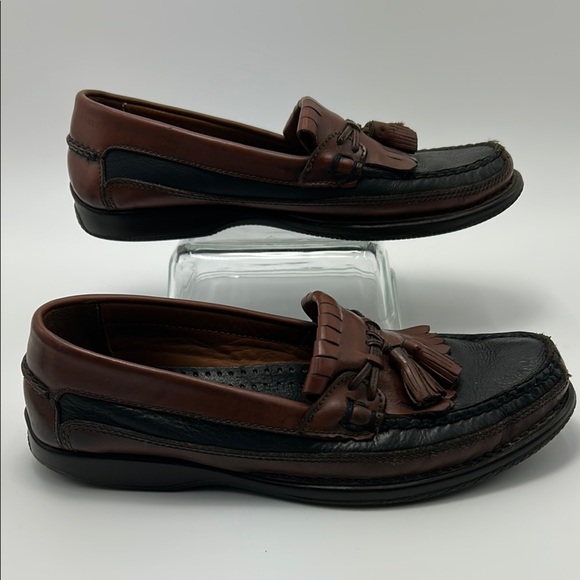 Johnston & Murphy Leather Loafers Men\'s 12 M  Tassels Slip Ons Black Brown main image 4